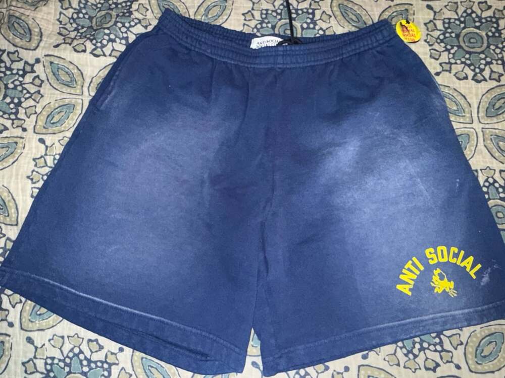 Anti Social Social Club Devil's Playground Shorts 'Vintage Wash Navy'